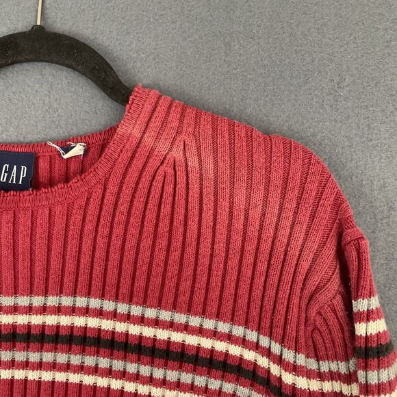 VTG GAP Cropped Sweater Y2K Red Faded - Picture 2 of 6